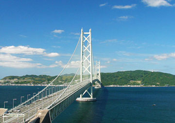 明石海峡大桥和淡路岛