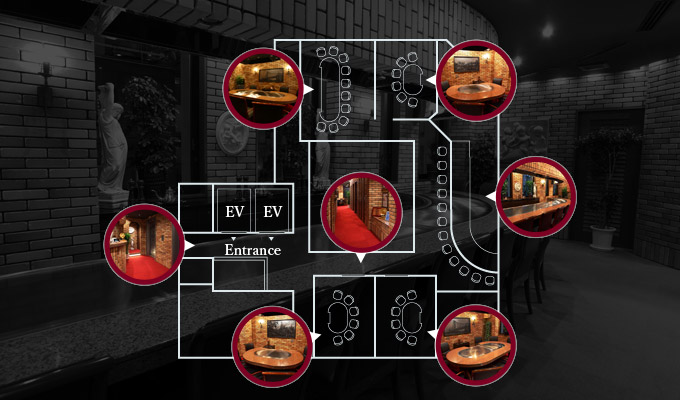 Floor map:Ginza restaurant