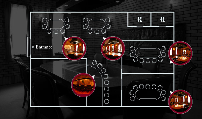 Floor map:Sannomiya Flagship restaurant